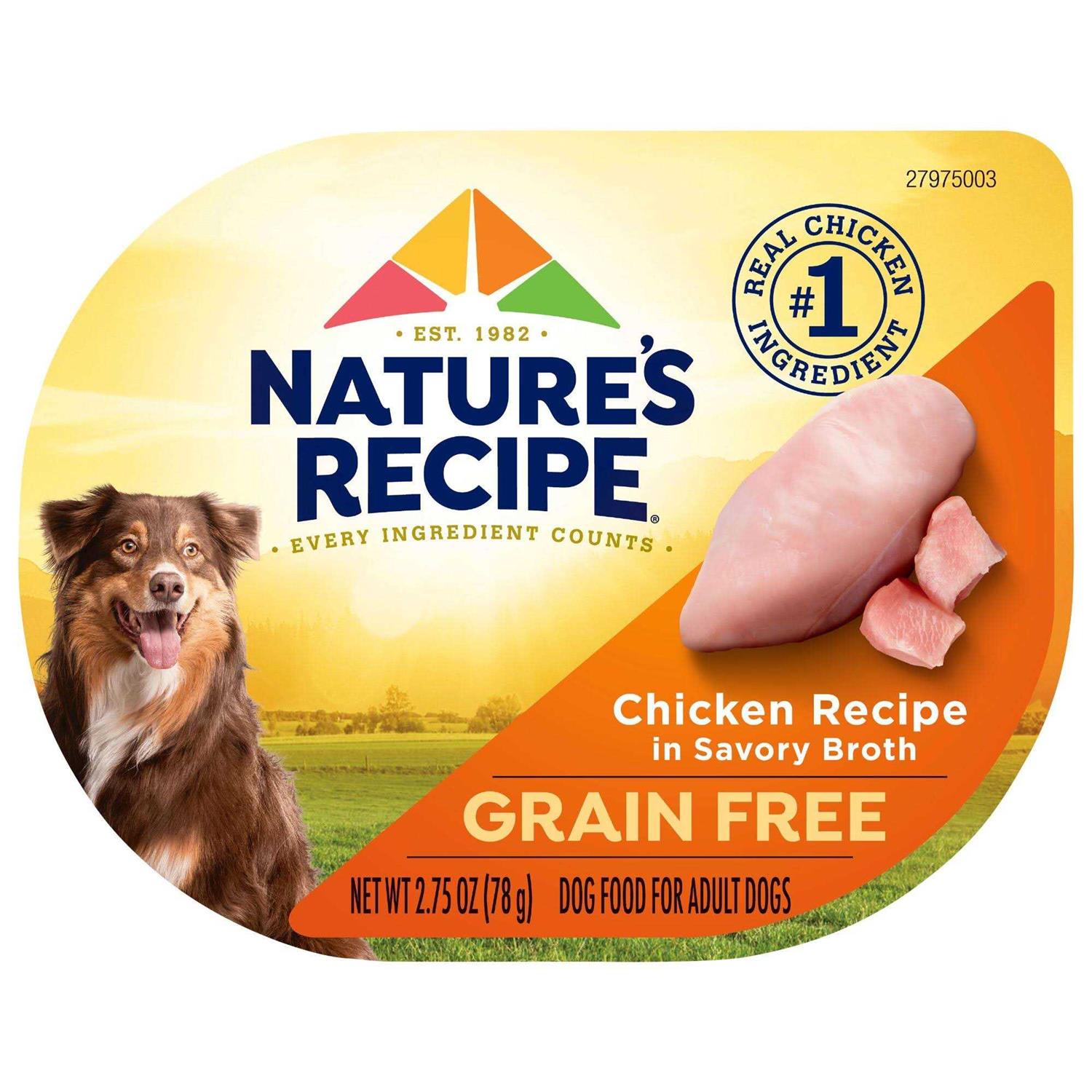 Nature's Recipe Grain Free Chicken Recipe in Broth Wet Dog Food - Pet Supplies online store