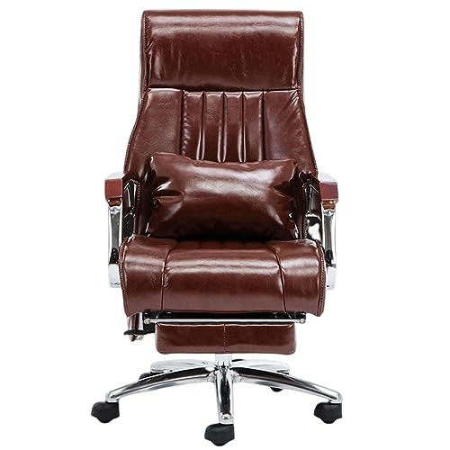 Massage Office Chair Genuine Leather Computer Stool Furniture Liable Lift Rotation Reclinable