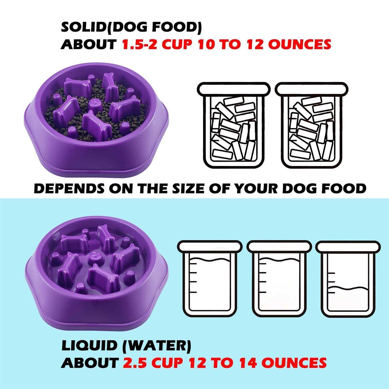CAISHOW Slow Feeder Dog Bowl Anti Gulping Healthy Eating Interactive Bloat Stop Fun Alternative Non Slip Dog Slow Food Feeding Pet Bowl Slow Eating - Pet Supplies online store