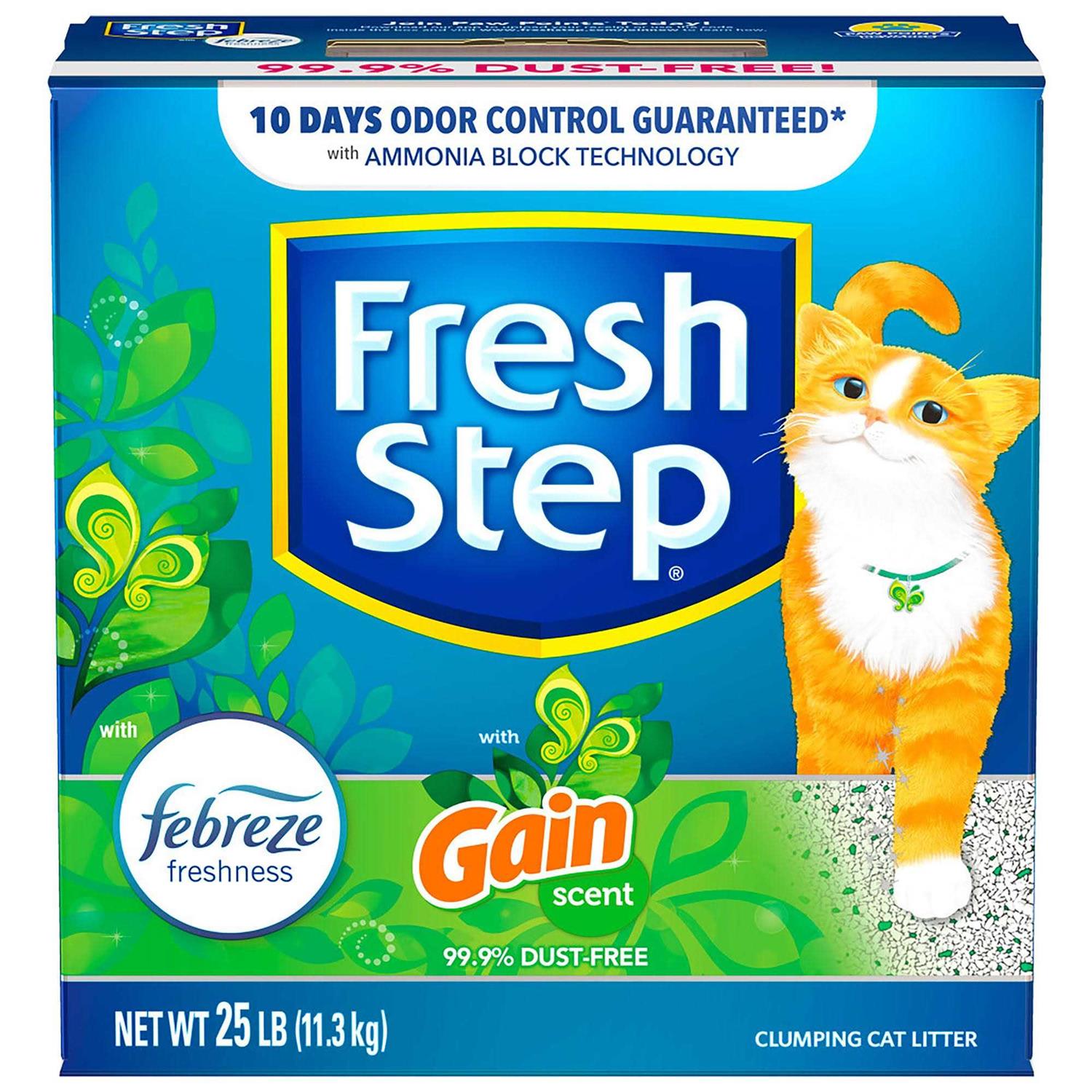 Fresh Step Febreze With Refreshing Gain Scent Clumping Cat Litter - Pet Supplies online store