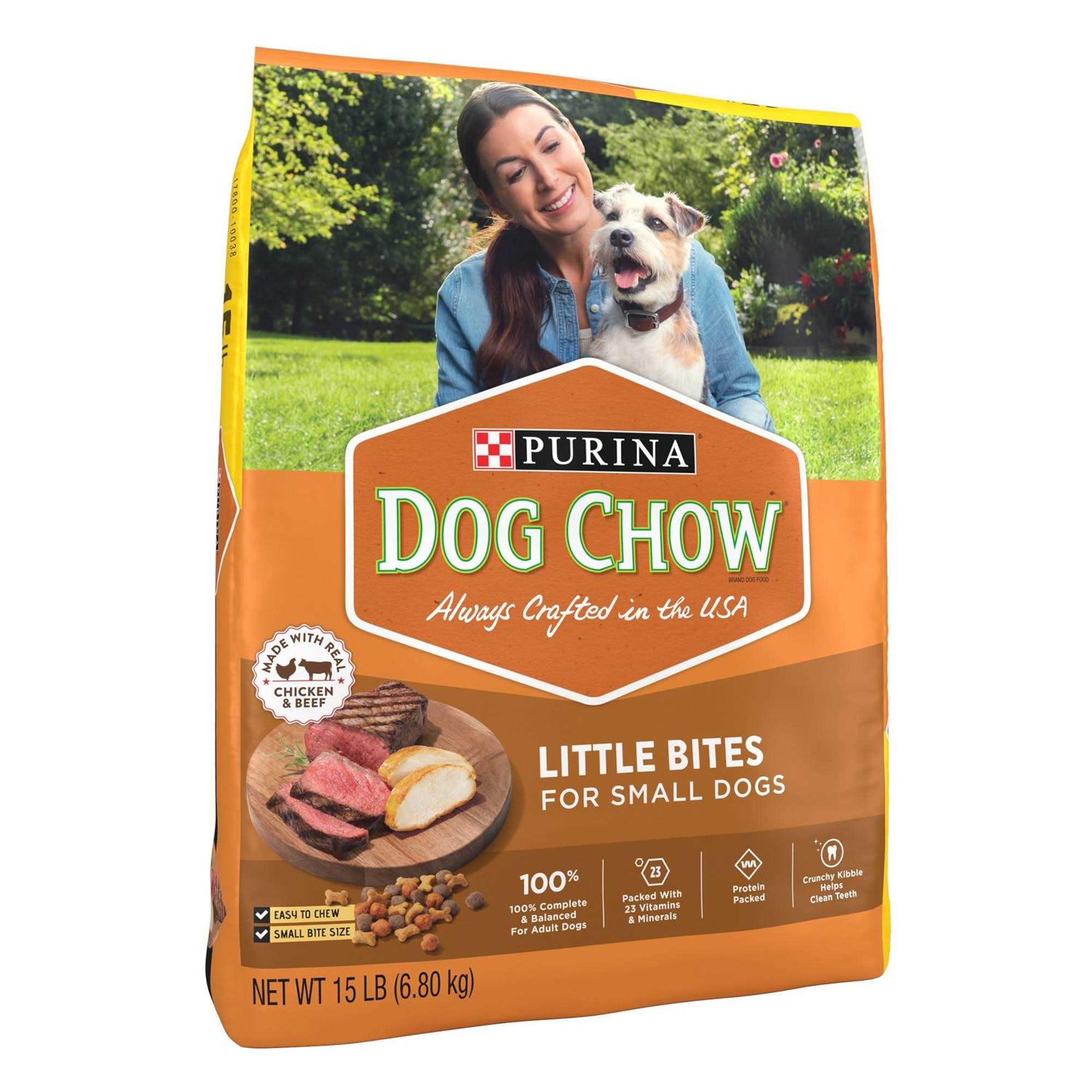 Purina Dog Chow Made with Real Chicken & Beef Little Bites for Small Dogs Dry Dog Food - Pet Supplies online store