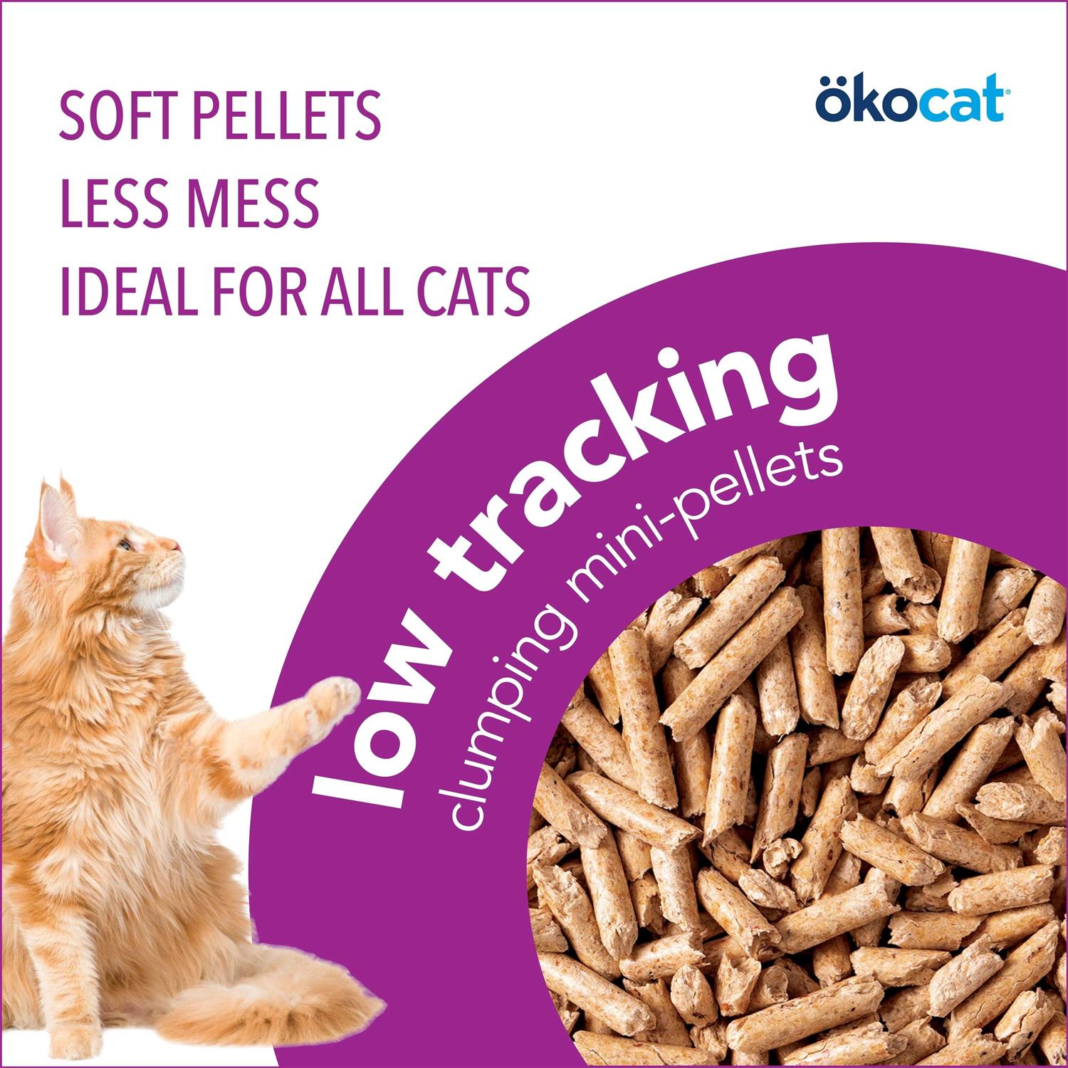 Okocat Low Tracking Clumping Mini Pellets Wood Cat Litter - Pet Supplies online store