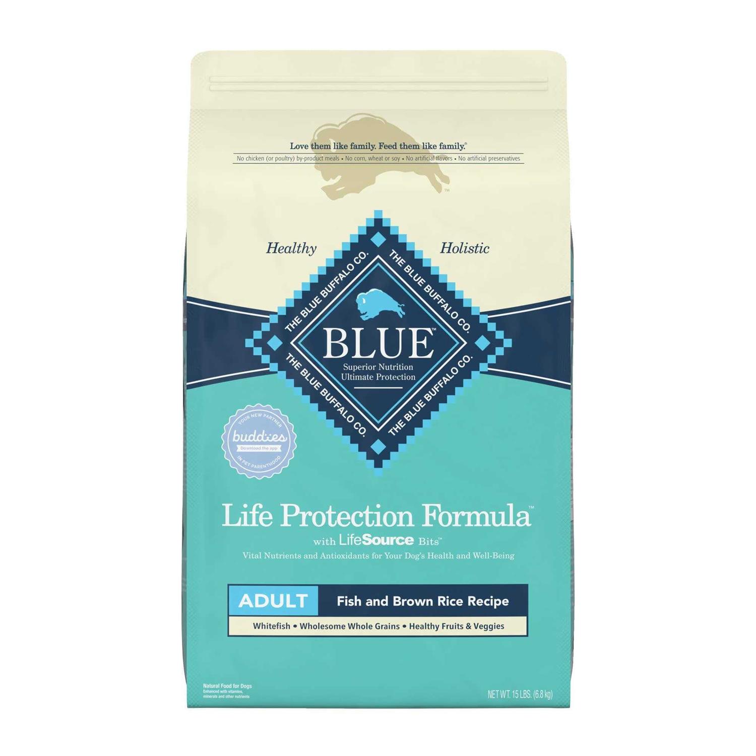 Blue Buffalo Life Protection Formula Fish & Brown Rice Adult Dry Dog Food - Pet Supplies online store