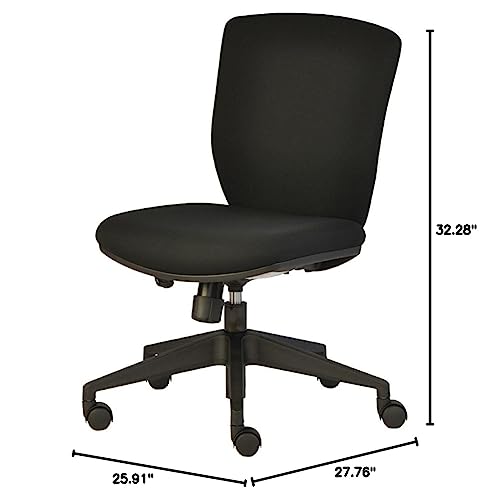 Plus NEXIS C02 KC-NX616SL BK 601063 Office Chair, Desk Chair, Black, Depth 27.8 x Width 25.8 x Height 32.3 inches (70.5 x 65.8 x 82 cm)