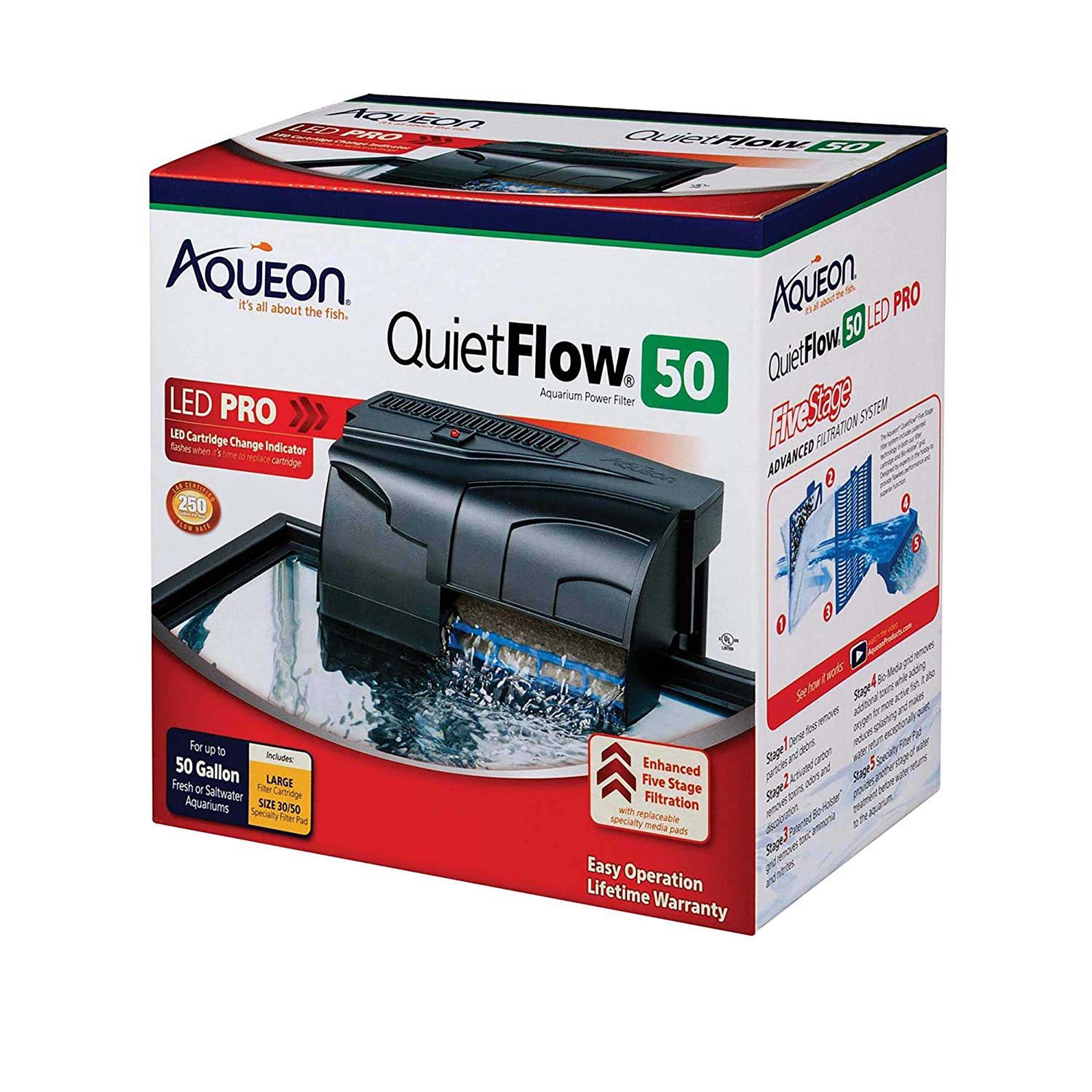Aqueon QuietFlow 50 LED Pro Power Filter - Pet Supplies online store