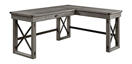 Acme Talmar Wooden Writing Desk with Lift Top in Weathered Gray