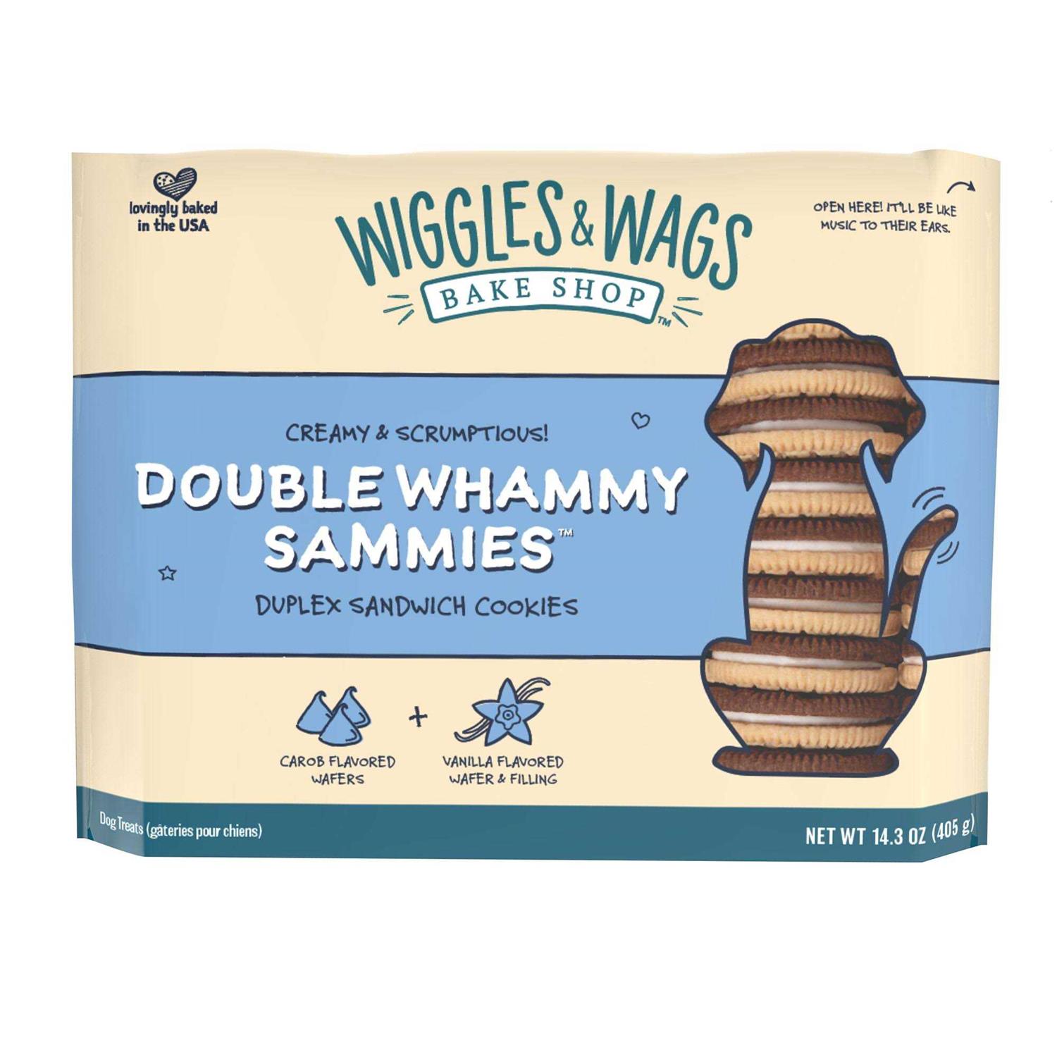 Wiggles & Wags Bake Shop Double Whammy Sammies Dog Cookie Treat - Pet Supplies online store