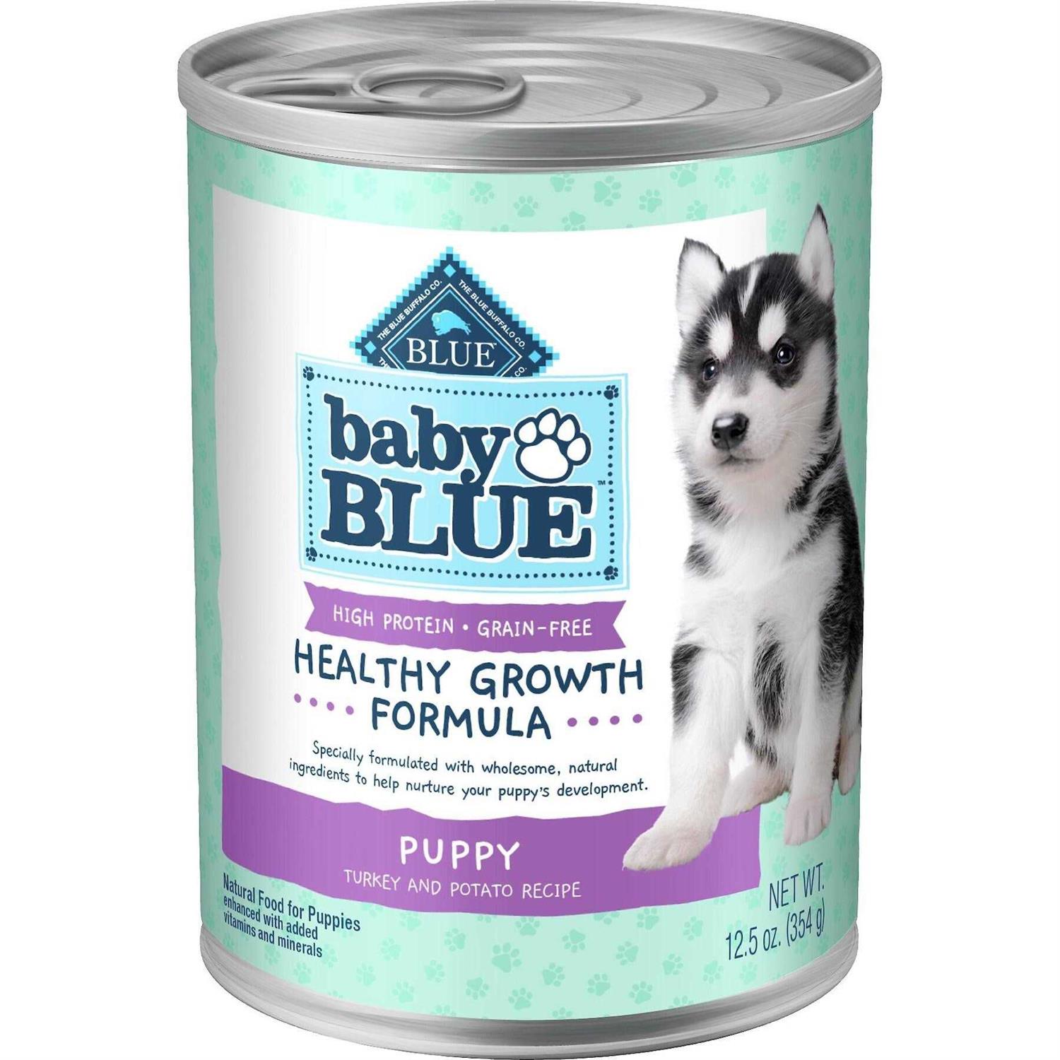 Blue Buffalo Baby Blue Healthy Growth Formula Grain-Free High Protein Turkey & Potato Recipe Puppy Wet Food - Pet Supplies online store