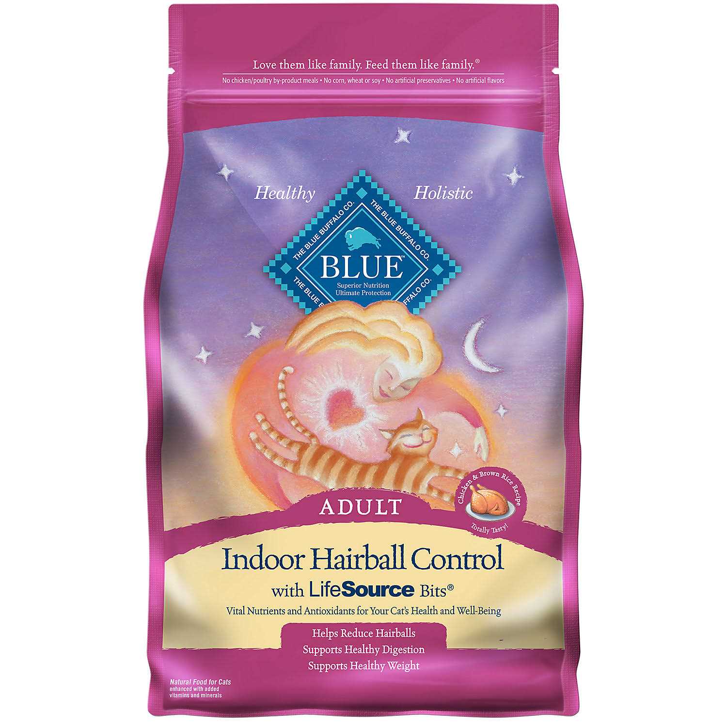 Blue Indoor Hairball Control Adult Dry Cat Food - Pet Supplies online store