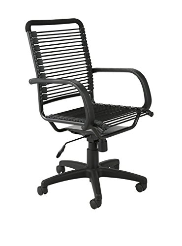 Eurø Style Chair, L: 27 W: 23 H: 38-43 SH: 18-23, Black/Aluminum