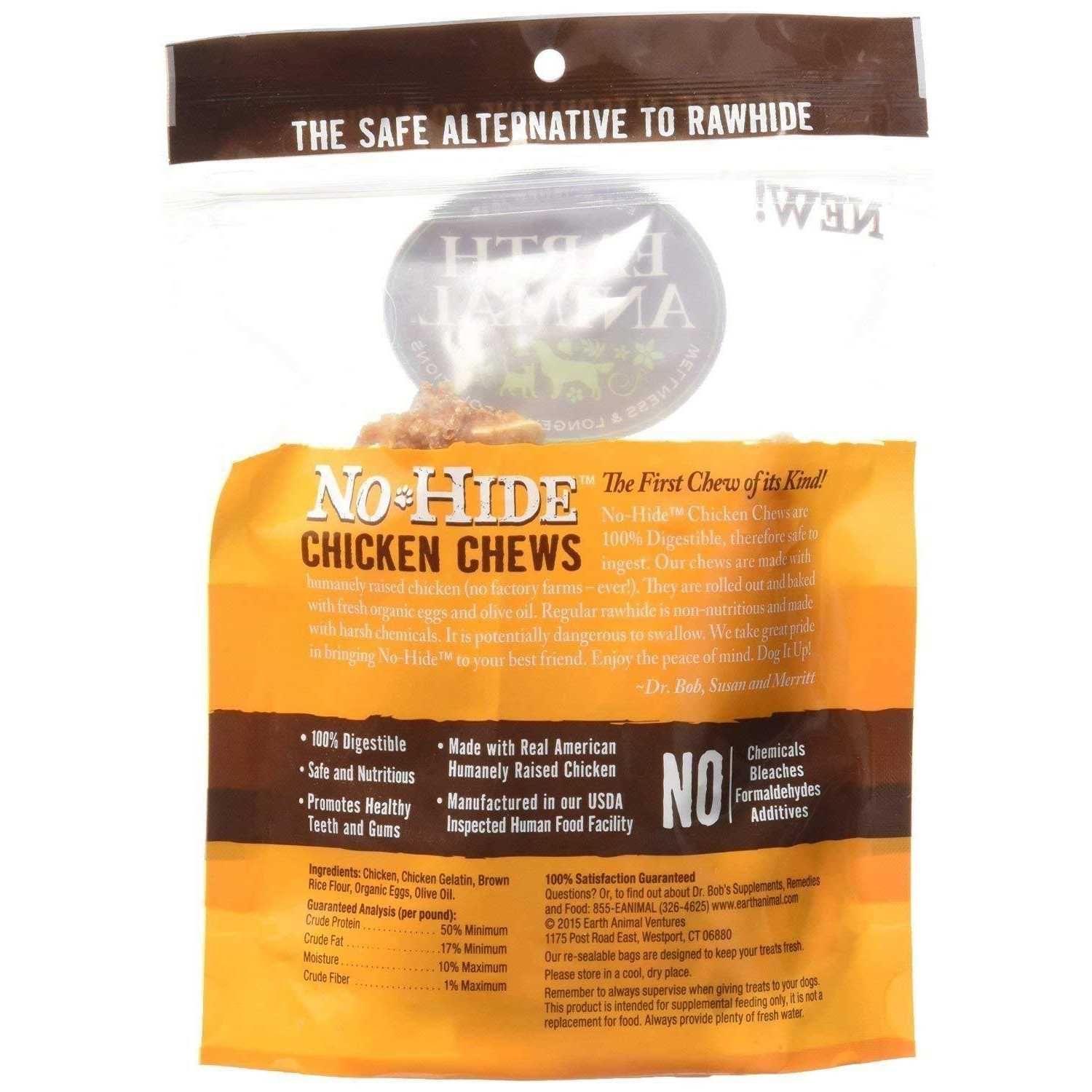 Earth Animal No Hide Chicken Chews - Pet Supplies online store