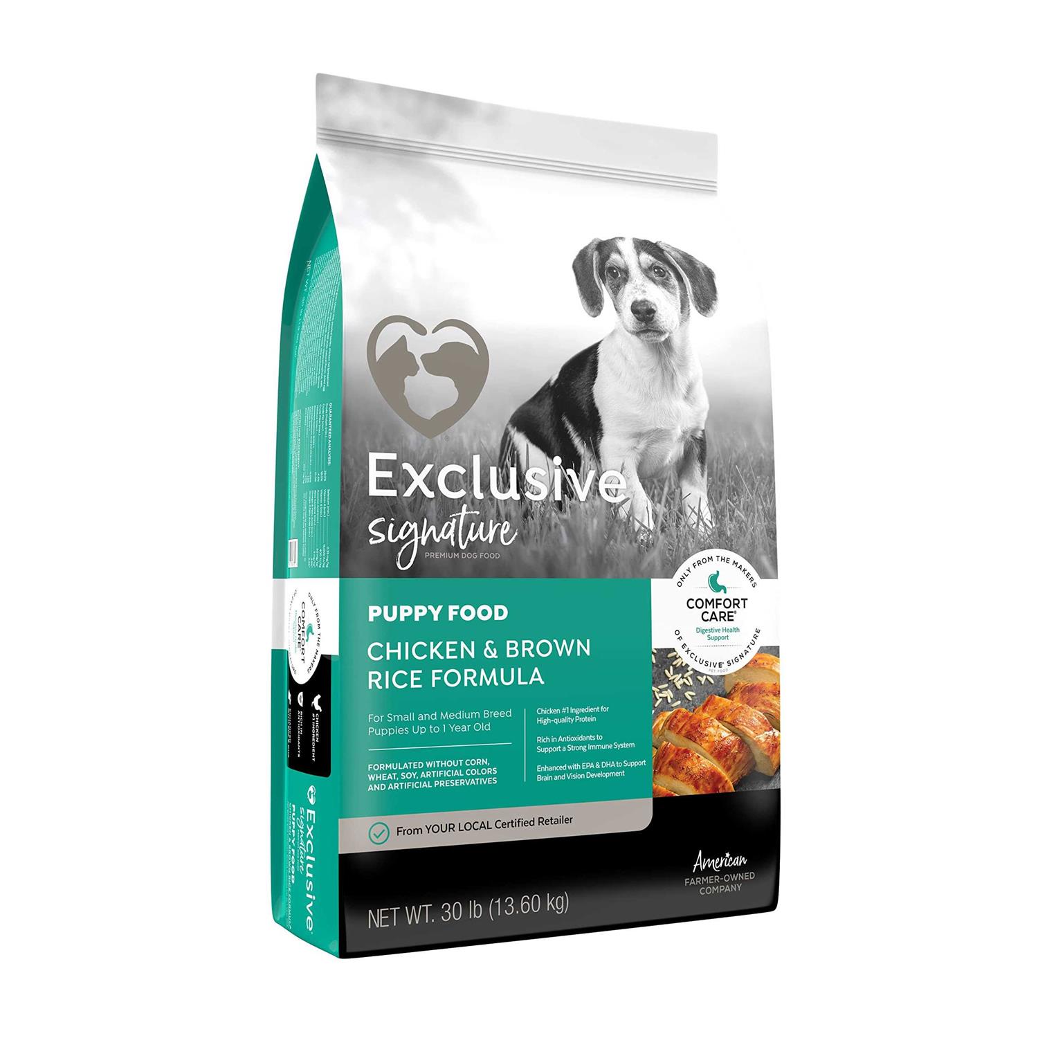 Exclusive Signature Chicken & Brown Rice Puppy Food - Pet Supplies online store