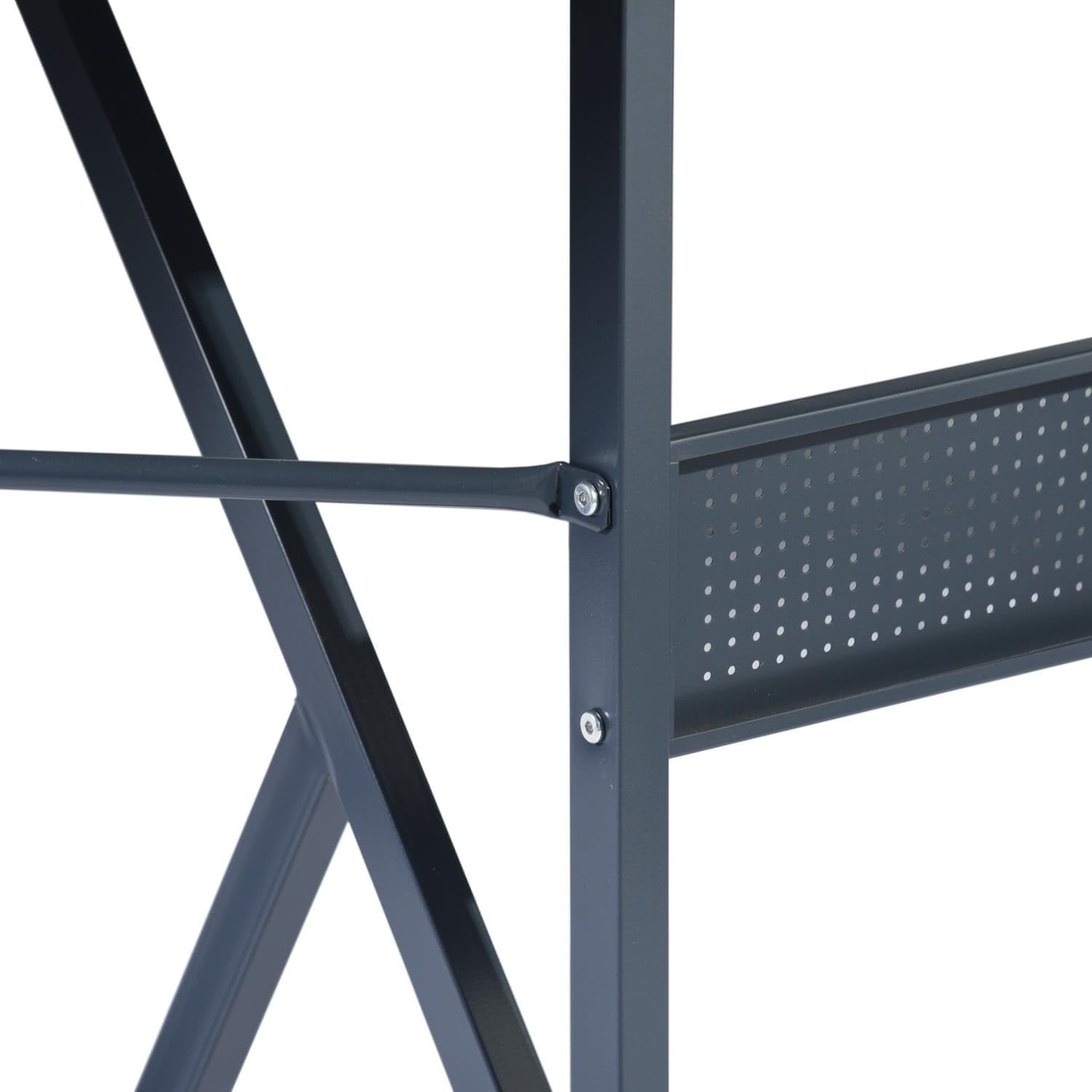 L-Shaped Desk Corner Computer Space-Saving Study with Round Grey Modern Contemporary Wood Finish