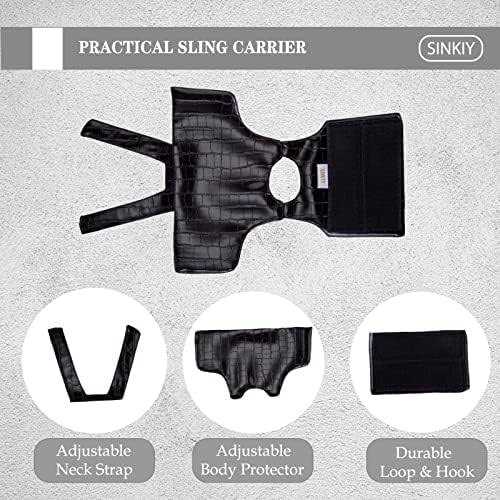 Bearded Dragon Sling Carrier Fashion Leather Reptile Pouch with Adjustable Size Design for Small and - Pet Supplies online store