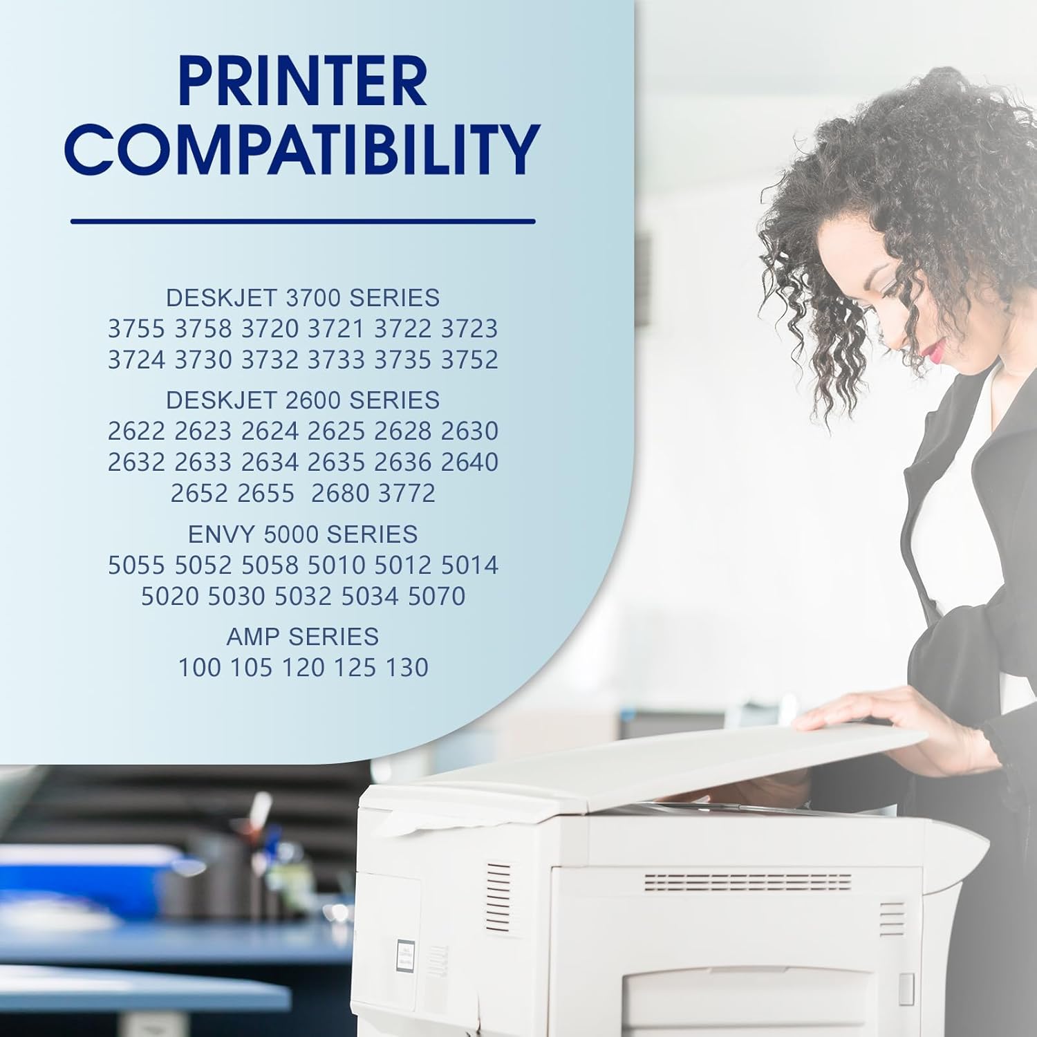 65 Ink Cartridges Black/Color Combo Pack Compatible with HP Ink 65 HP 65 Ink HP65 Ink Cartridges Works with HP Envy 5055 5052 5058 DeskJet 3700 3752 3755 2655 2652 (Black and Color) 2 Pack