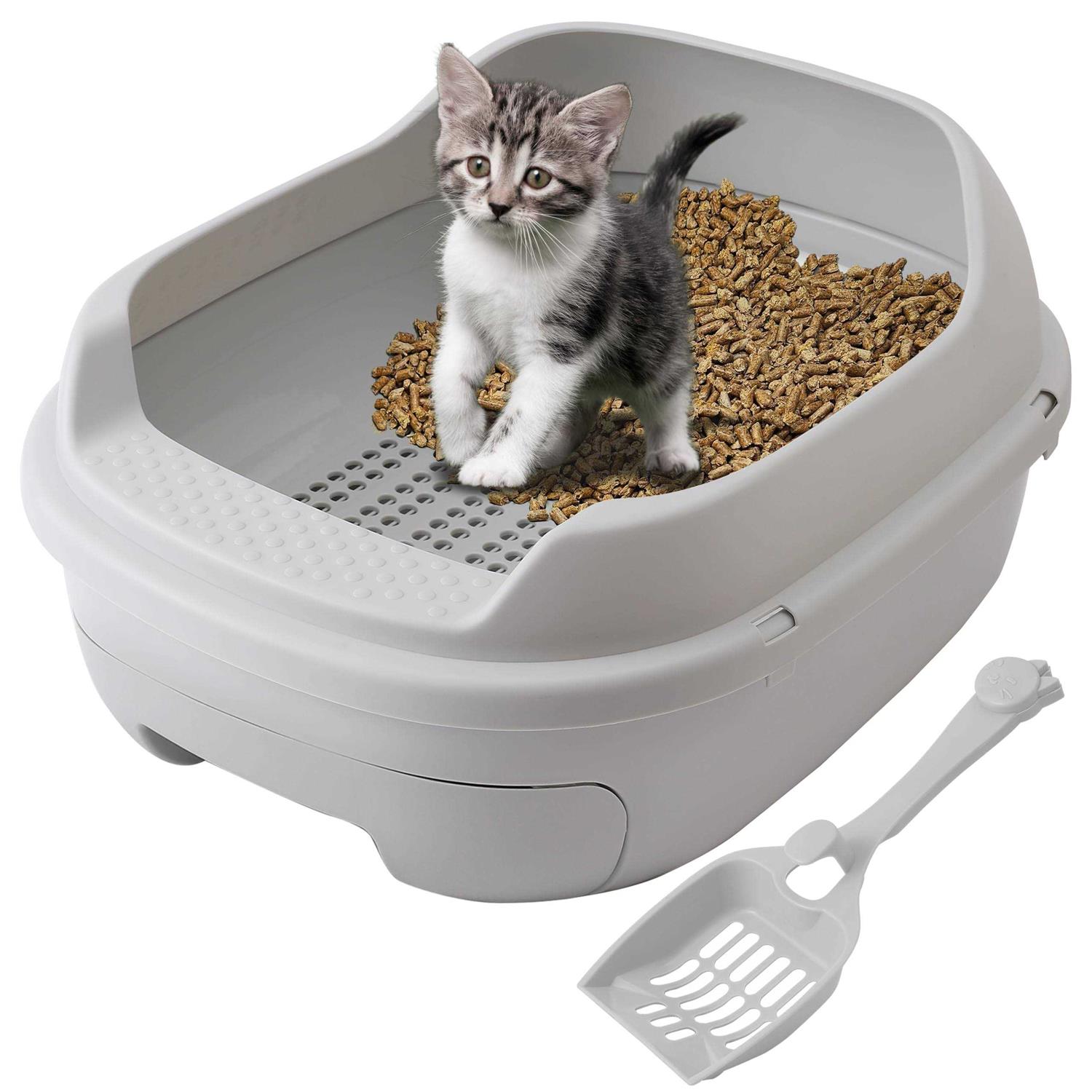 Skywin Pellet Cat Litter Box Perfect for Pine Pellets Efficient Sifting System for Cats - Pet Supplies online store
