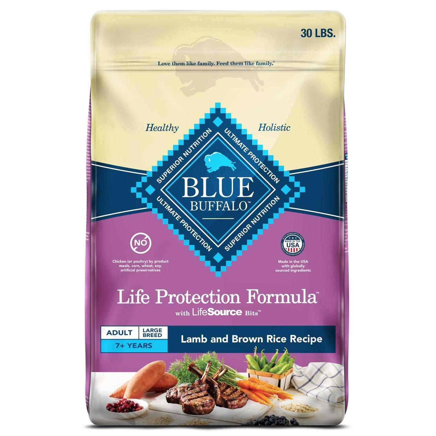 Blue Buffalo Life Protection Formula Large Breed Adult Lamb & Brown Rice Recipe Dry Dog Food - Pet Supplies online store
