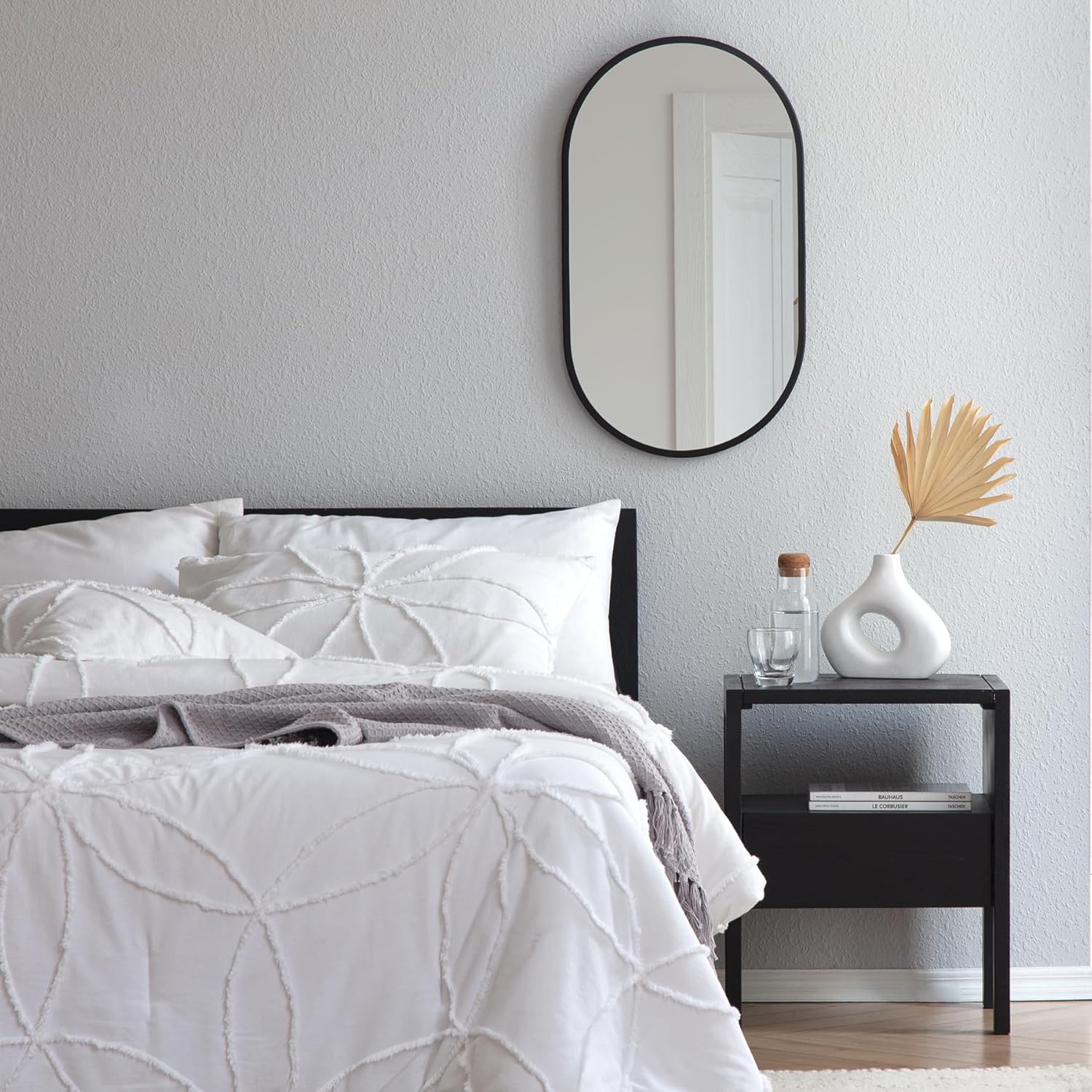 Habitat Décor Pluto Black Oval Mirror