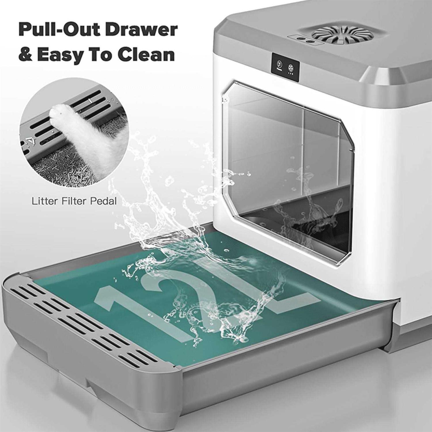 Arcwares Litter Box Large Cat Litter Box Enclosure Furniture Odor Removal - Pet Supplies online store