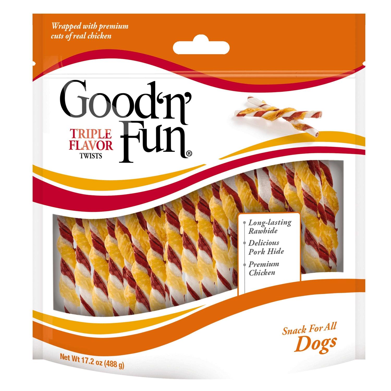 Good 'n' Fun Triple Flavor Twists - Pet Supplies online store