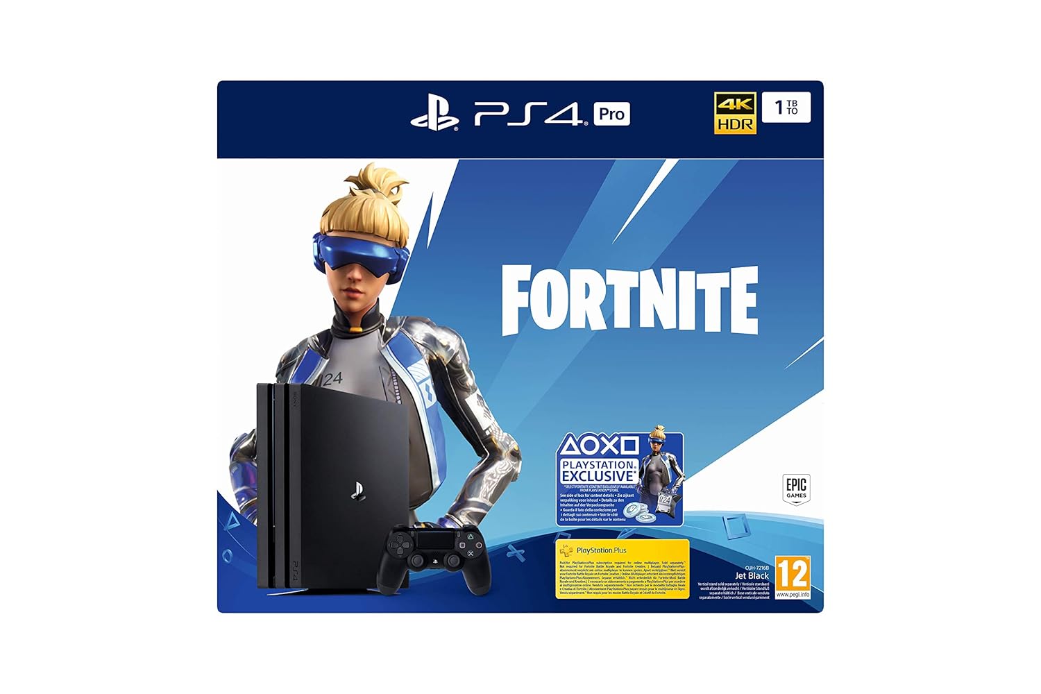 PS4 - Konsole Black 1TB: Fortnite Neo-Versa-Bundle