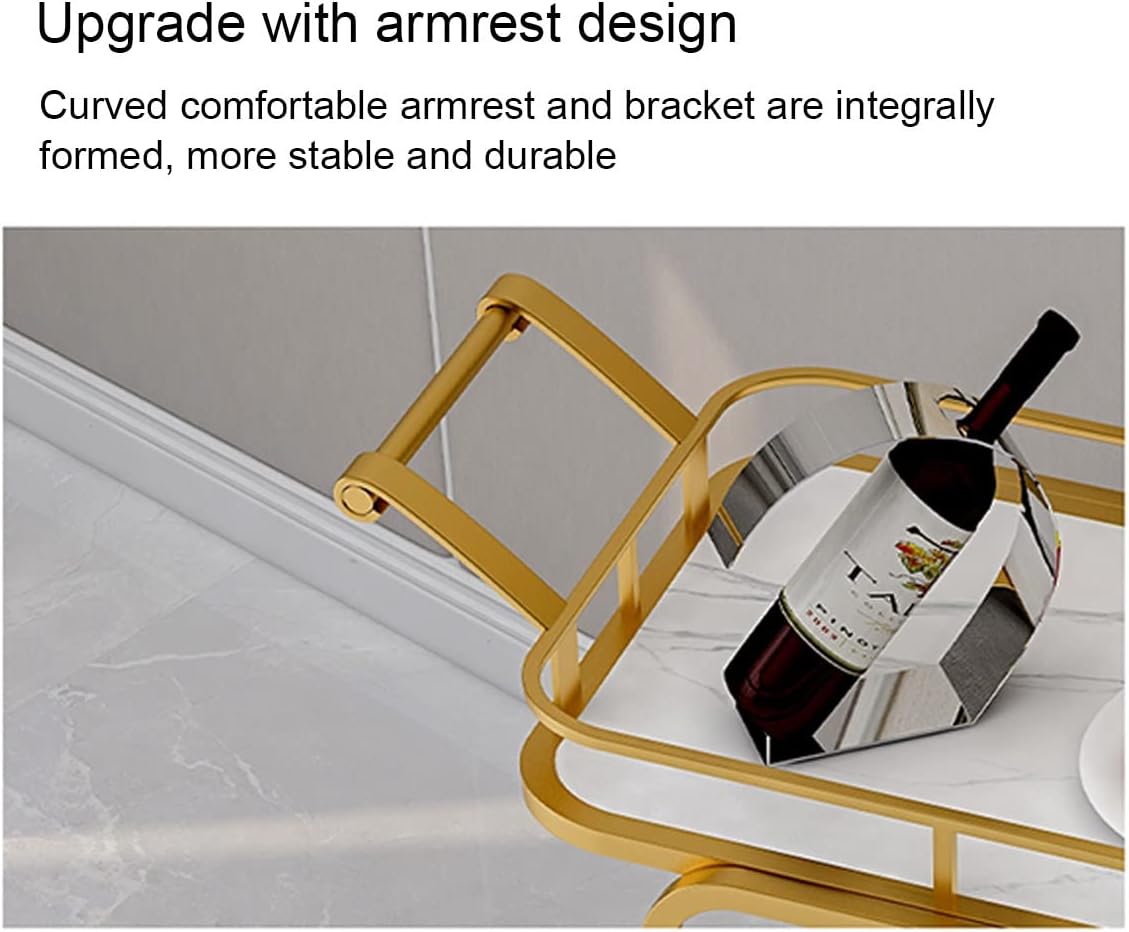 Kitchen Serving Cart Mobile Bar Cart Tea Trolley 2-Tier Rolling Liquor Wine Carts On Wheels,Ideal for Kitchen,Living Room Office Hotel