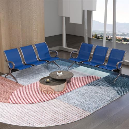 kinbor Waiting Room Chair - Set of 2 Office Guest Chairs & Reception Chairs, 3 Seat Waiting Room Bench with Back for Offices Airports Clinics Salons