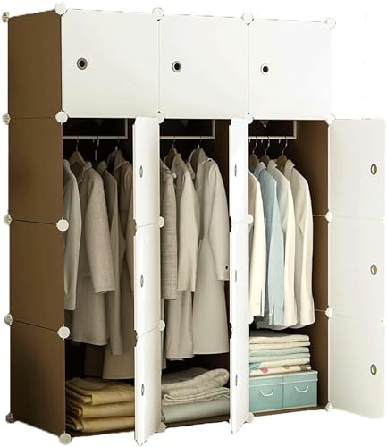 Assemble Wardrobe Wardrobe Folding Wardrobe Portable Wardrobe Modular Cabinet Combination Wardrobe Foldable Wardrobe Bedroom Clothes Shoes Locker Combined Closet, 1