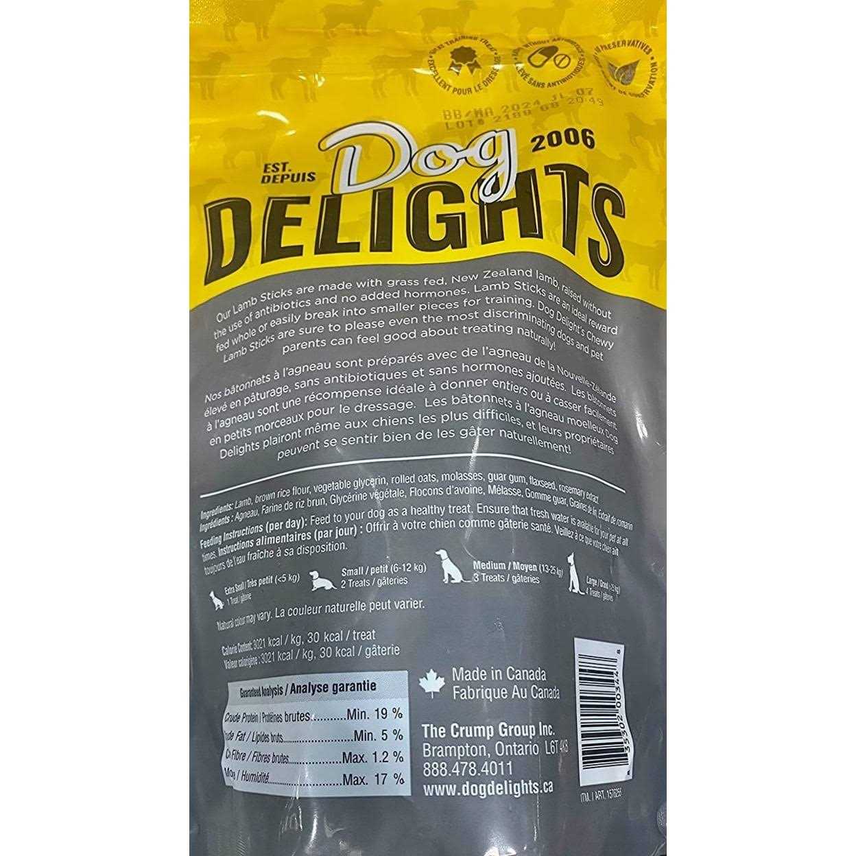 Dog Delights Chewy Lamb sticks - Pet Supplies online store