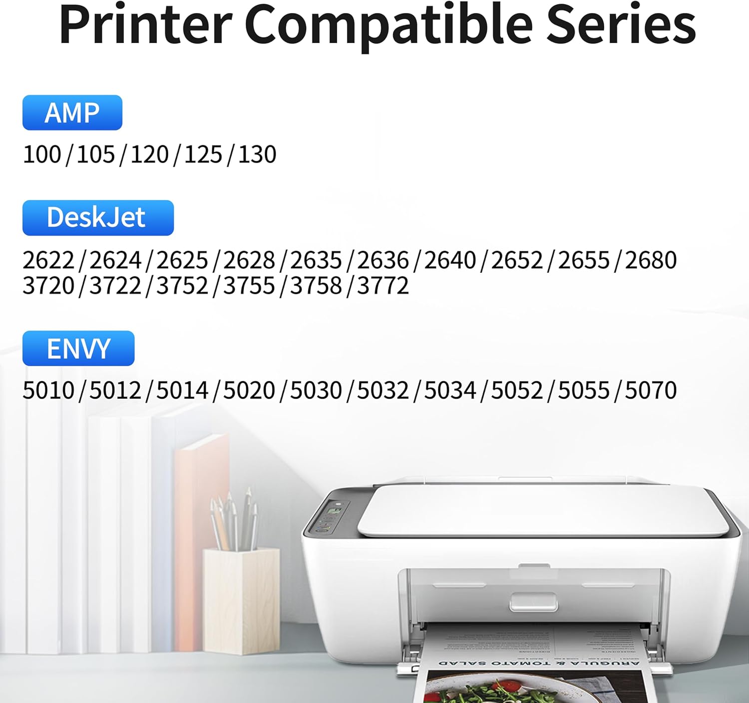 65 65XL for HP Ink Cartridges Black Color Combo Pack High Yield Replacement for HP Ink 65 65XL Work with HP Deskjet 3755 3772 3700 3722 3752 2600 Envy 5055 5000 5070 Printer (1Black,1Tri-Color)