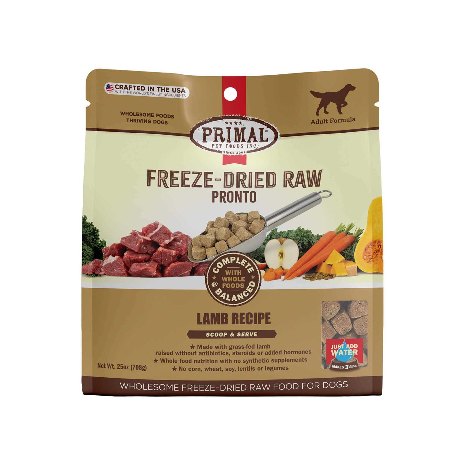Primal Freeze Dried Raw Pronto Dog Food - Pet Supplies online store