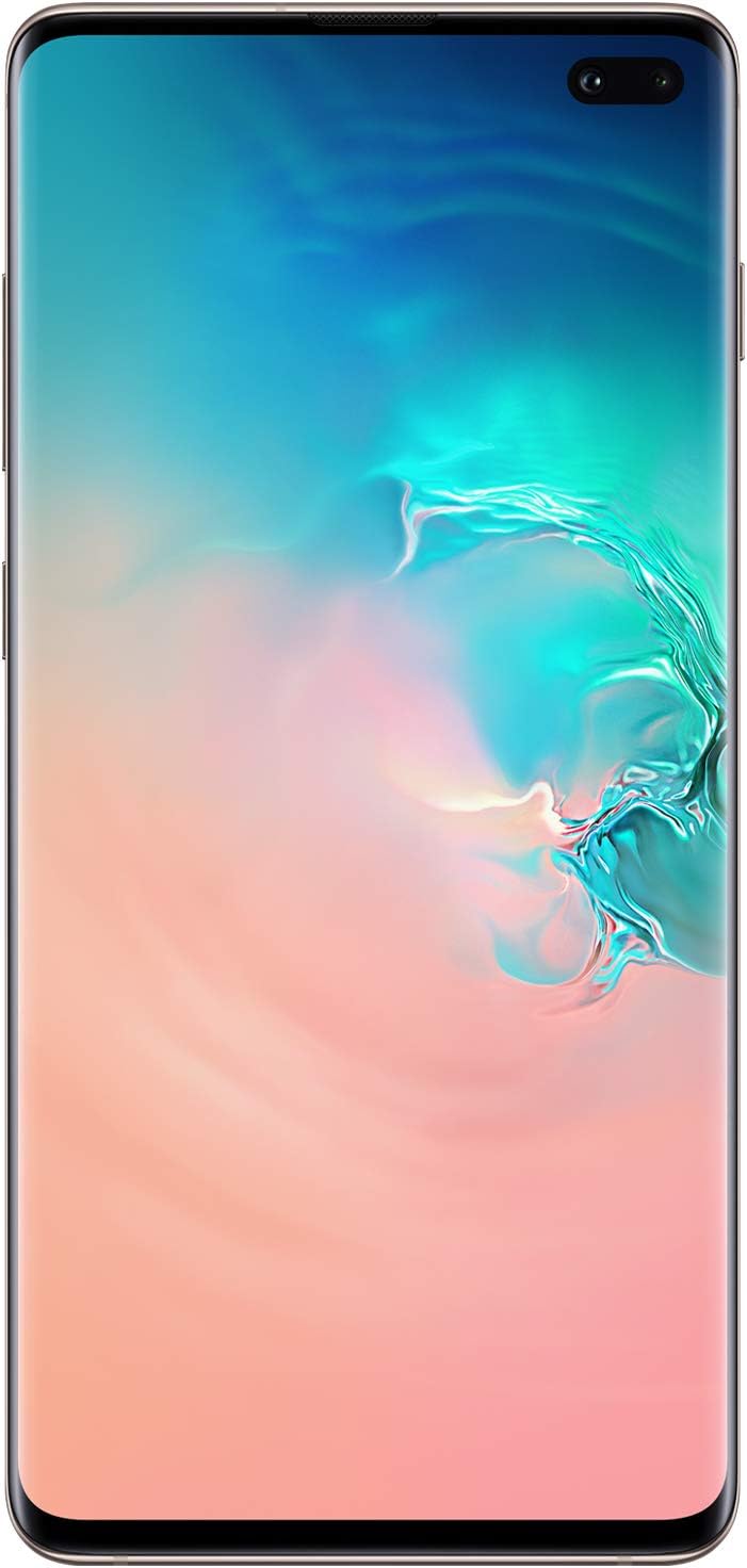 Samsung Galaxy S10+ Factory Unlocked Android Cell Phone | US Version | 512GB of Storage | Fingerprint ID and Facial Recognition | Long-Lasting Battery | Ceramic White