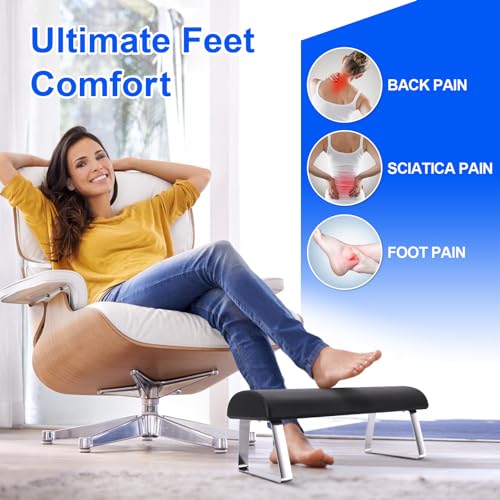 Foot Rest for Under Desk at Work, Waterproof Foot Stool Under Desk Footrest Ergonomic Foot Rest for Office Home Use, Made of High-Density PU Self-Skinning Foam