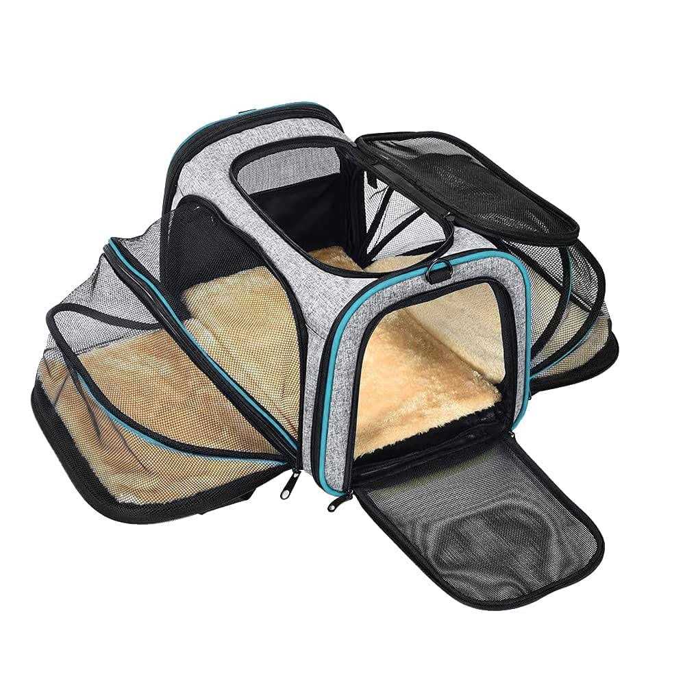 BYTANA Pet Carrier Airline Approved, Expandable Foldable Soft-Sided Dog Carrier, 3 Open Doors, 2 Reflective Tapes, Pet Travel Bag Safe and Easy for Cats - Pet Supplies online store