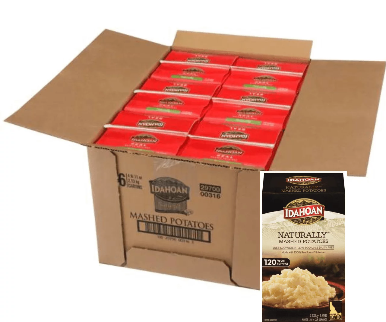 IDAHOAN Low Sodium & Dairy Free Naturally Mashed Potatoes 4.69lbs (6/Case)