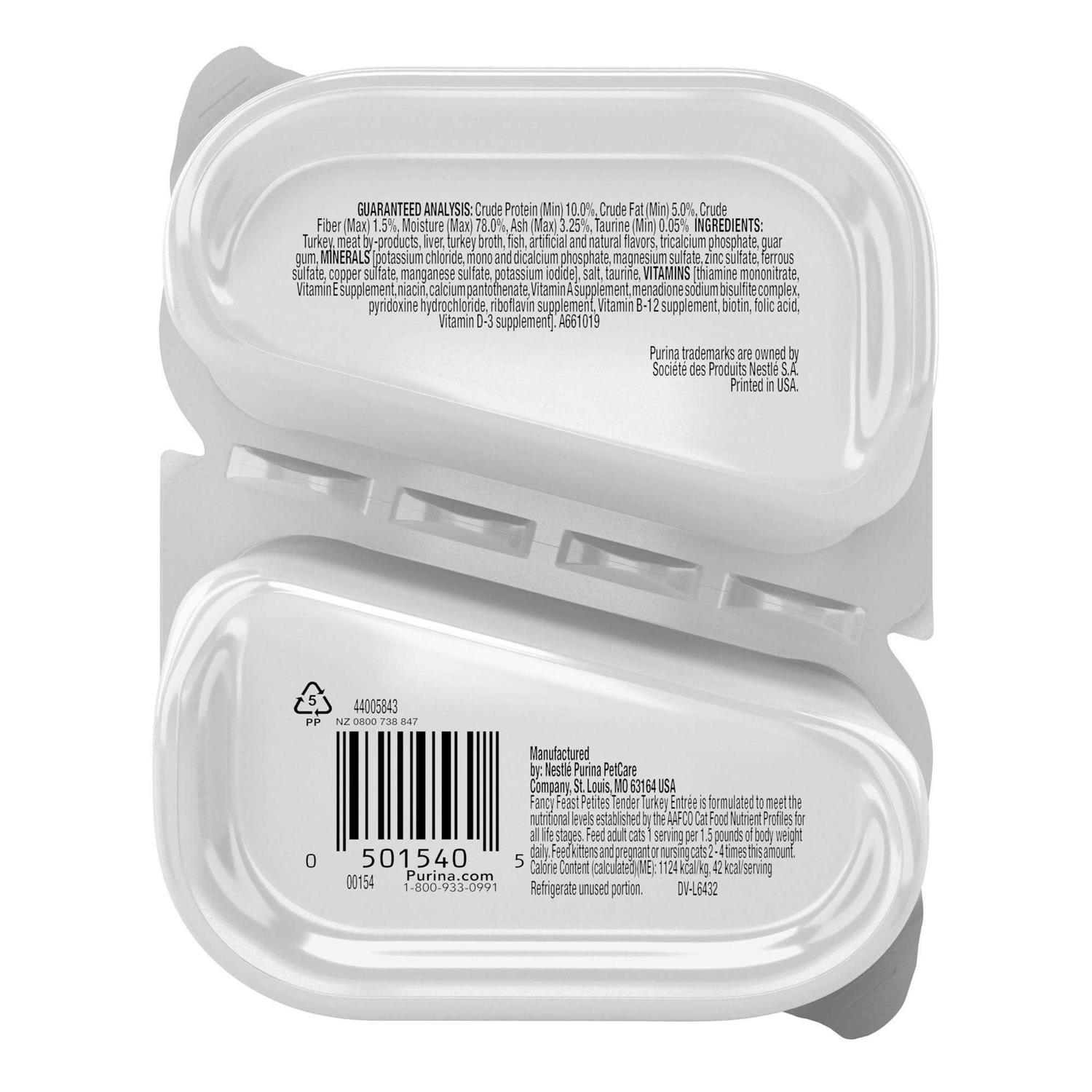 Fancy Feast Petites Pate Tender Turkey Entree Wet Cat Food - Pet Supplies online store