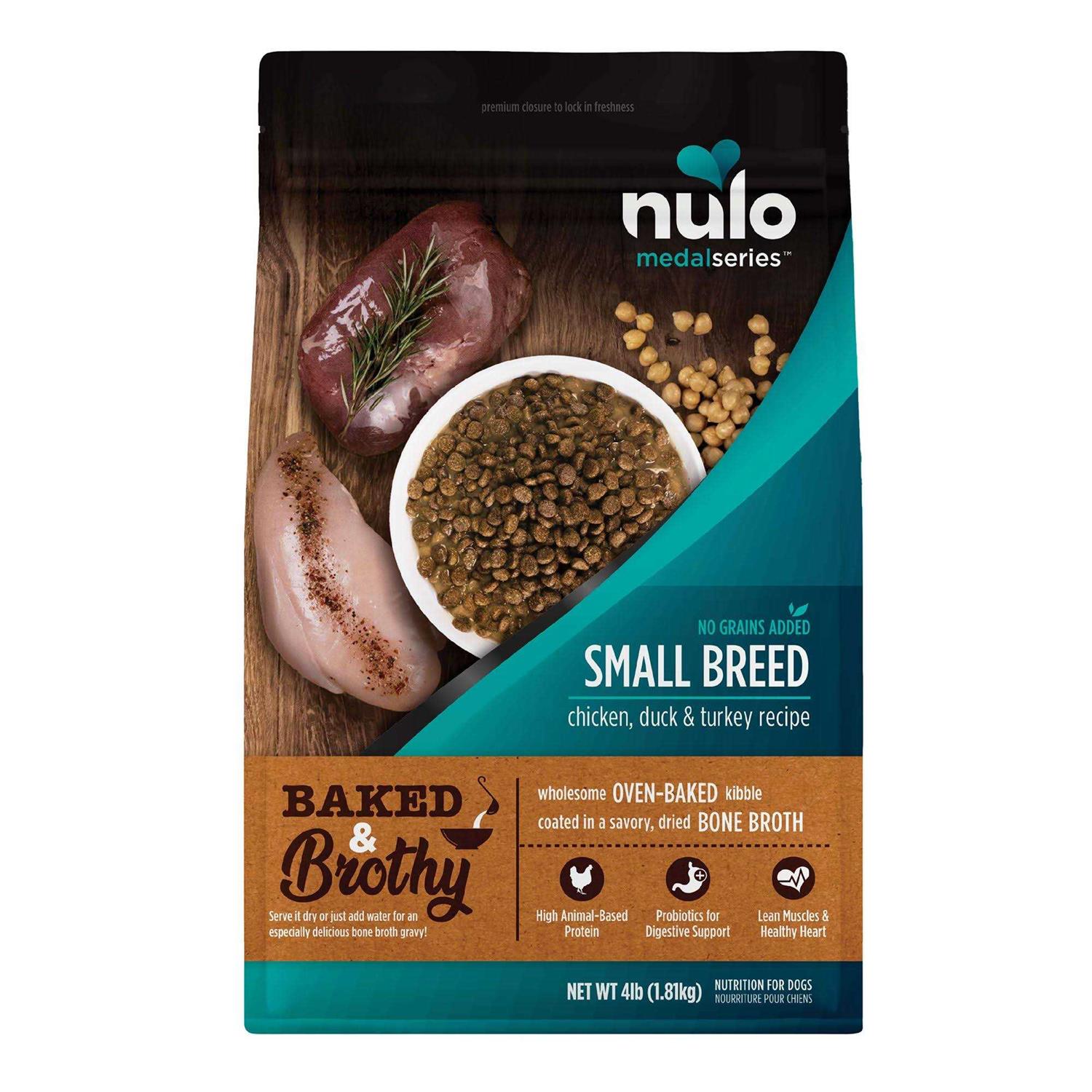 Nulo MedalSeries Baked & Brothy Chicken Duck & Turkey Breed Adult Dry Dog Food - Pet Supplies online store