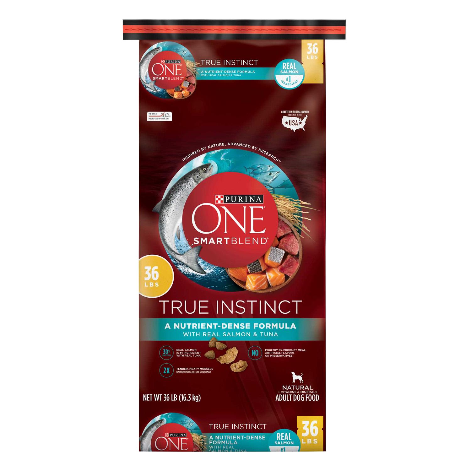 Purina ONE Natural True Instinct High Protein Real Salmon & Tuna Dry Dog Food - Pet Supplies online store