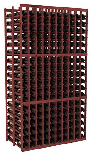 Wine Racks America® Knotty Alder 10 Column Double Deep Wine Cellar Rack. Walnut Stain