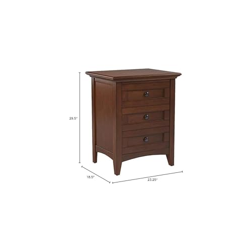 Urban Upmarket 3 Drawer Nightstand Cherry Brown