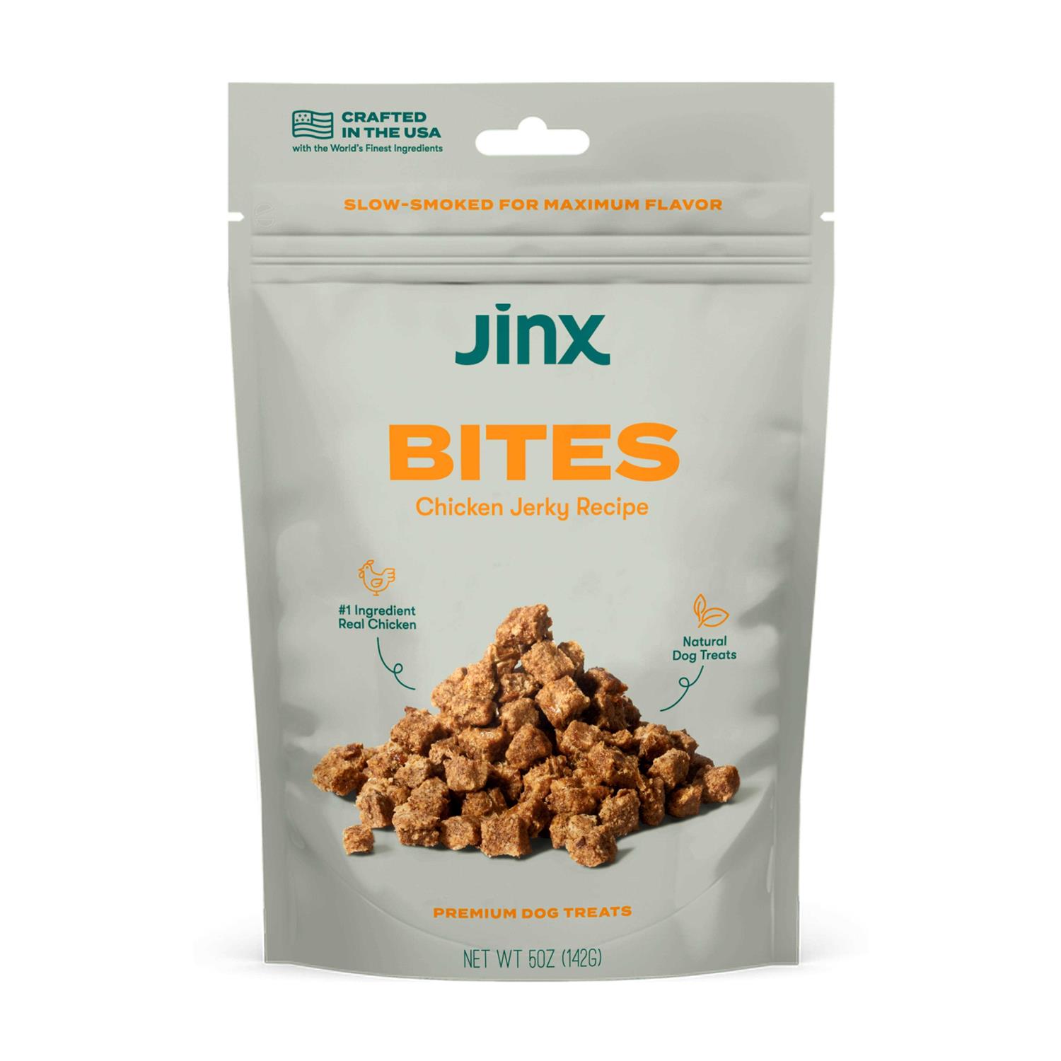 Jinx All Natural Slow-Smoked Chicken Flavor Jerky Bites for Dogs - Pet Supplies online store