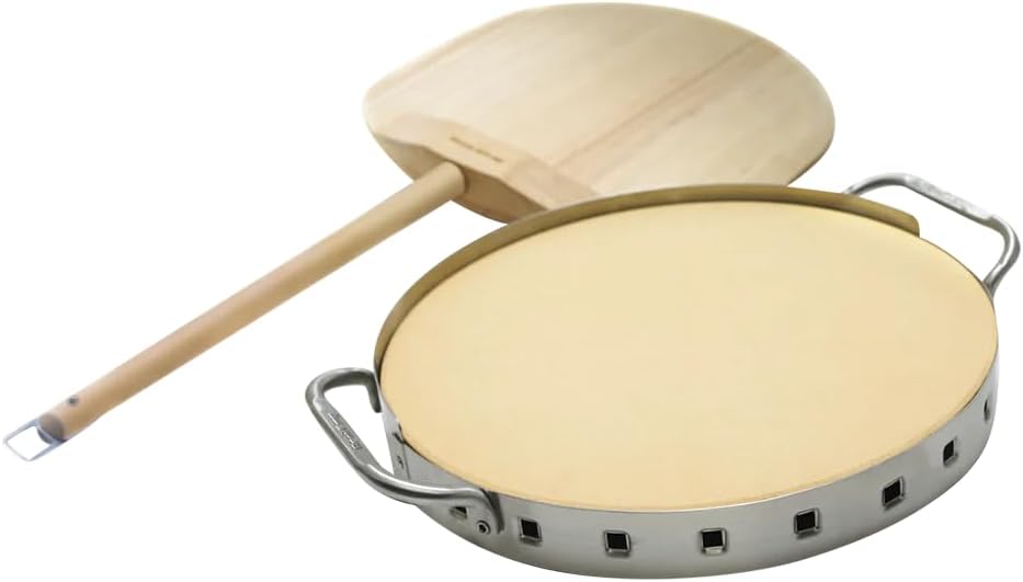 Broil King Professional Pizza Stone with Stainless Steel Support