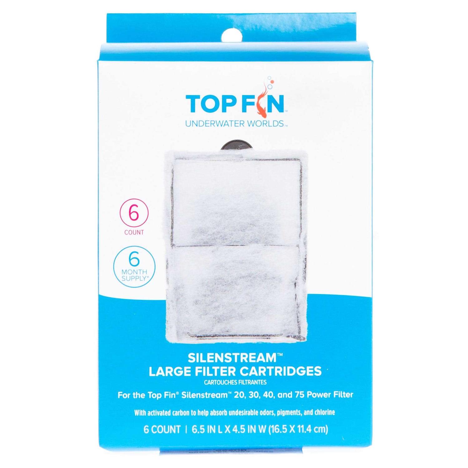 Top Fin Silenstream PF-L Refill Pf30, Pf40 And Pf75 Power Filters 6.5in X - Pet Supplies online store