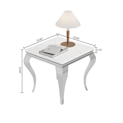 Faux Marble Coffee Table, Modern 47