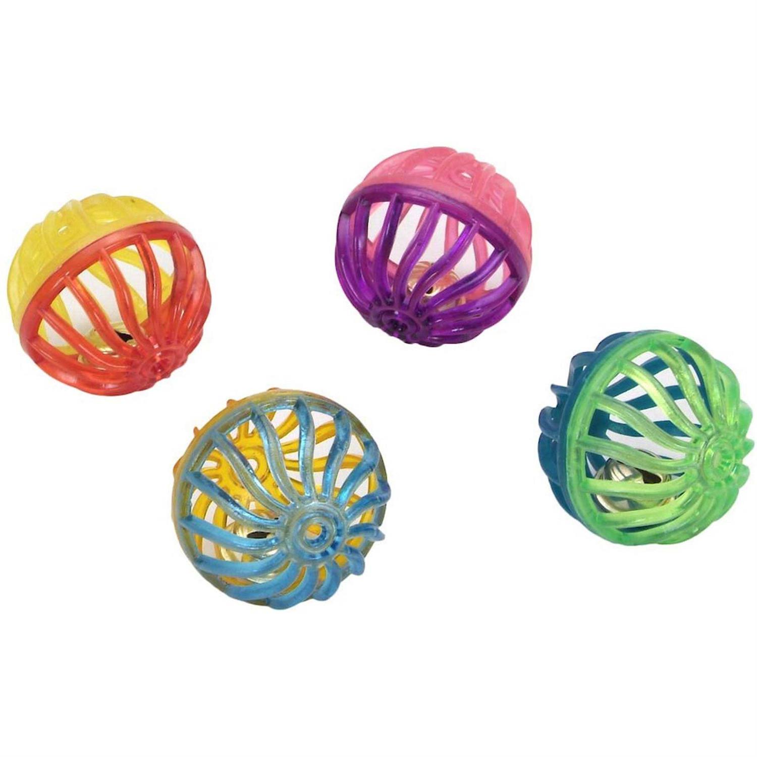 Turbo Rascals 1.5 inch Assorted Lattice Balls Cat Toys 4/Pkg - Pet Supplies online store