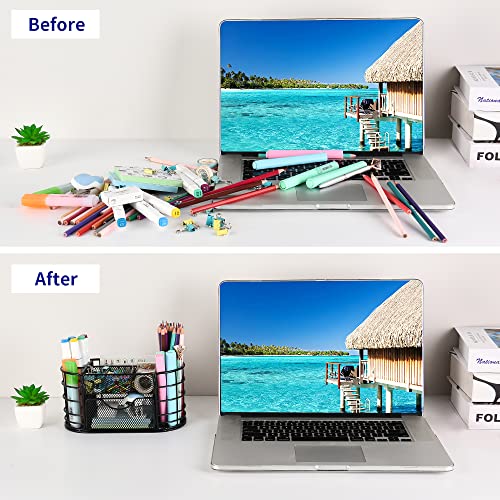 Spacrea Mesh Desk Organizers, Desk Accessories & Workspace Organizers with Mini Sliding Drawer(Purple)