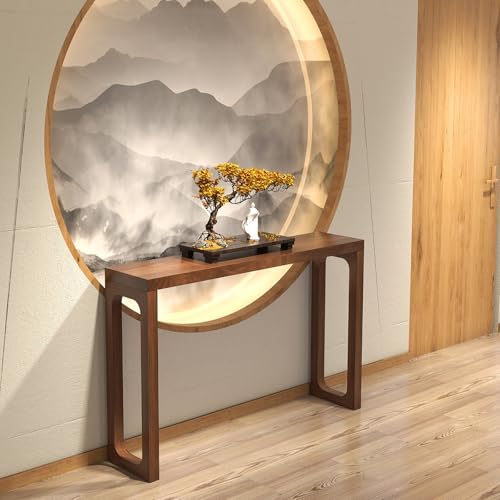 Console Table, Solid Wood Console Table, Rectangle Narrow Accent Foyer Table, Modern Entryway Table for Entryway, Hallway, Living Room, Foyer, Corridor, Easy Assembly(80cm/31.5in)