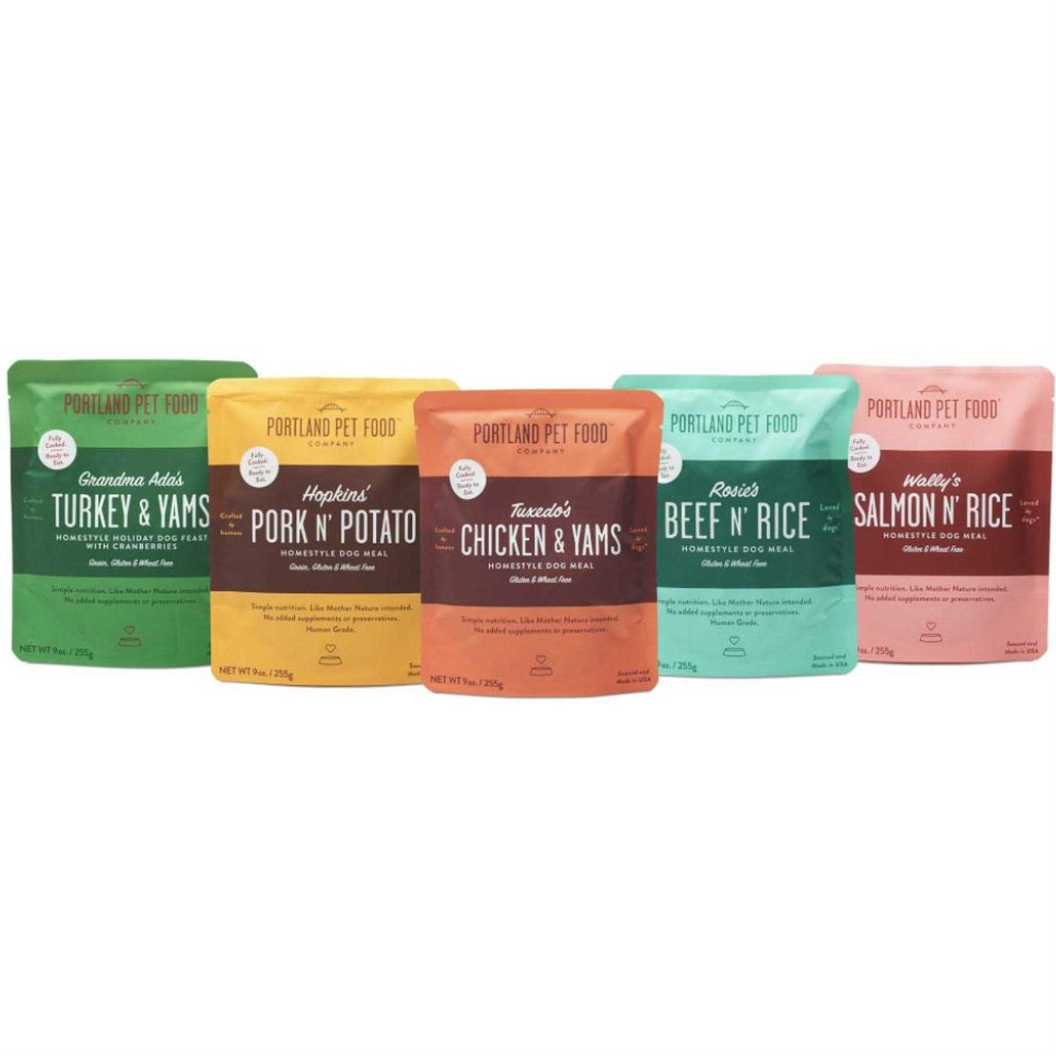 CRAFTED BY HUMANS LOVED BY DOGS Portland Pet Food Company Human-Grade Dog Food Pouch - Pet Supplies online store