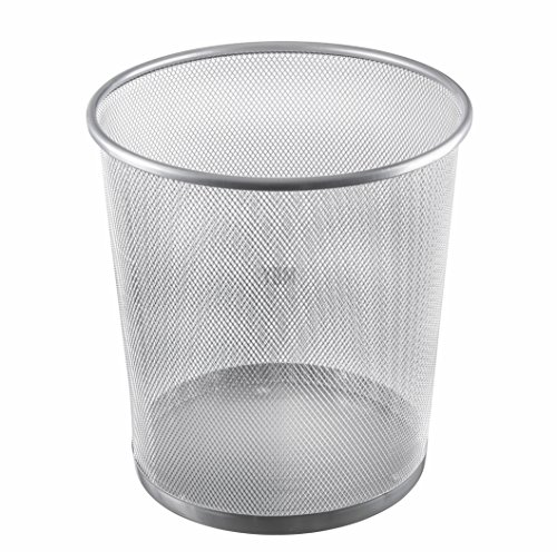 YBM Home Mesh Wastebasket Trash Can for Home and Office Workspace, Metal Office Trash Can Round-Shaped, 4.75 Gallon, 2484