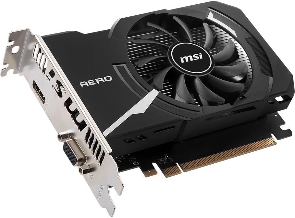 MSI GAMING GeForce GT 1030 2GB GDRR4 64-bit HDCP Support DirectX 12 ITX OC Graphics Card (GT 1030 AERO ITX 2GD4 OC)